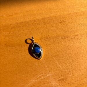 Melanie Auld gold vermeil and lapis evil eye Pendant
